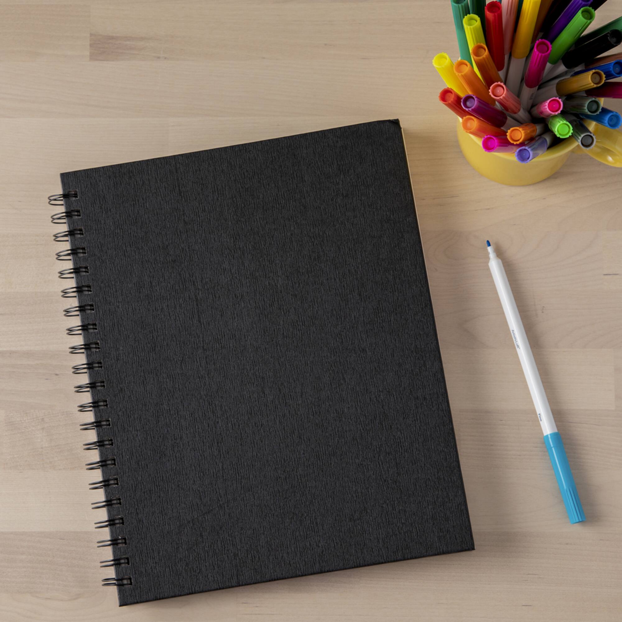 12 Pack: Black Wirebound Sketchbook by Artist's Loft™, 8.5" x 11"